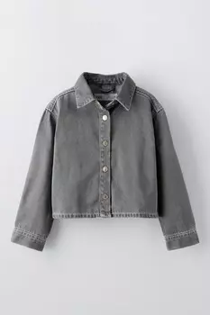 Струящаяся рубашка ZARA, серый
