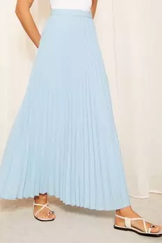 Струящаяся юбка макси из крепа со складками Friends Like These, синий