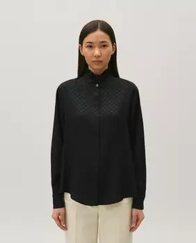 Струящаяся женская рубашка с рюшей на шее Claudie Pierlot, черный