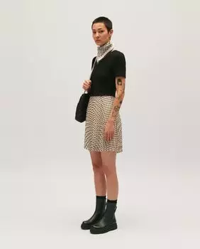 Струящееся короткое платье с короткими рукавами Claudie Pierlot, мультиколор