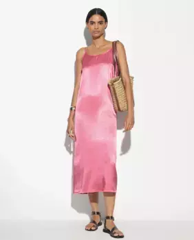 Струящееся однотонное платье на бретелях Parfois, розовый