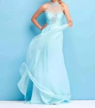 Струящееся платье цвета морской волны Mac Duggal, цвет aqua