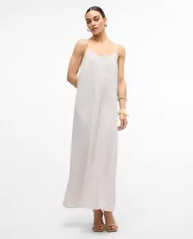 Струящееся платье из тенселя Vero Moda, белый