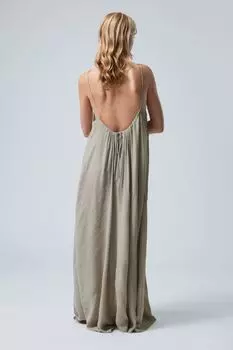 Струящееся платье макси Weekday, белый