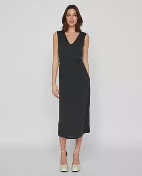 Струящееся платье миди Vila, черный