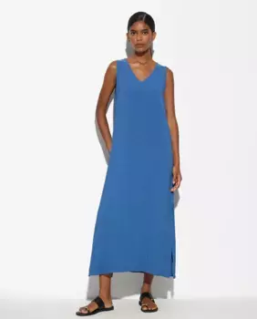 Струящееся платье с V-образным вырезом Parfois, синий