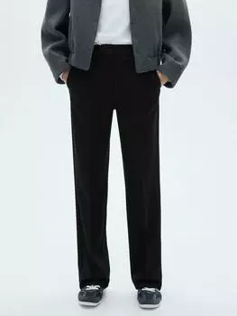 Струящиеся брюки leo Mango, черный