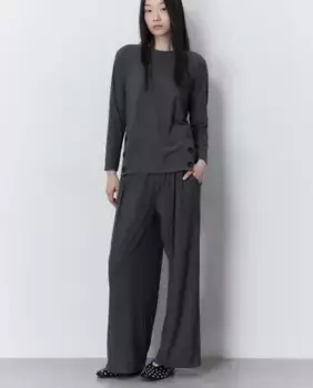 Струящиеся брюки Sfera, темно-серый