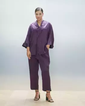 Струящиеся женские брюки из жаккарда Couchel, фиолетовый