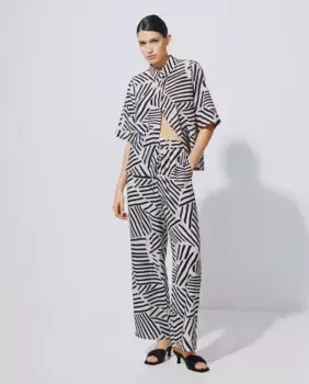 Струящиеся женские брюки Vila, бежевый