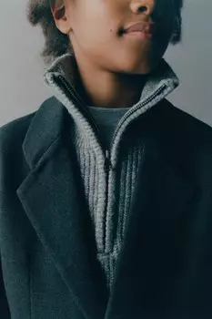 Струящийся костюмный пиджак ZARA, серый
