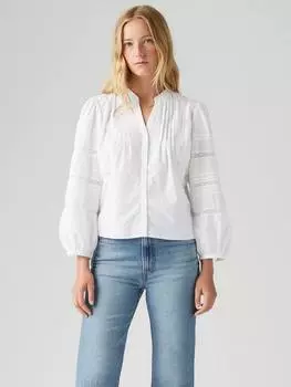 Струящийся кружевной топ мэнди Levi's, цвет Bright White