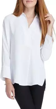 Струящийся топ Petite Ease NIC+ZOE, цвет Paper White