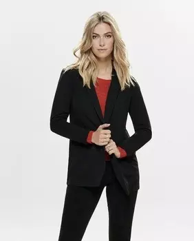 Струящийся женский пиджак с воротником с лацканами Jdy, черный