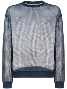 Stssy джемпер с сетчатыми вставками, синий