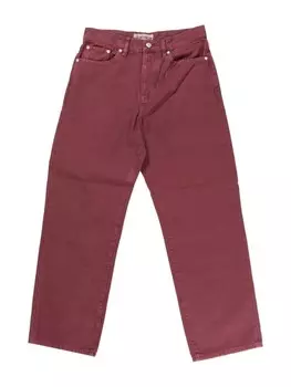 Stssy джинсы из хлопка с вышитыми деталями, красный