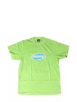 Stssy футболка с эмблемой, зеленый