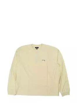 Stssy ленивая футболка с длинным рукавом, желтый