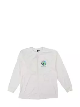 Stssy переливающаяся футболка с изображением 8 Ball, белый