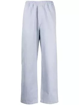 Stssy прямые брюки с эластичным поясом, синий