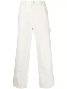 Stssy широкие джинсы с нашивкой-логотипом, нейтральный цвет