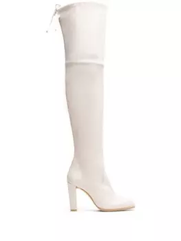 Stuart Weitzman 95мм ботинки Хайленд, нейтральный цвет
