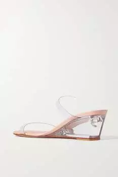 STUART WEITZMAN босоножки Aleena на танкетке из ПВХ, прозрачный