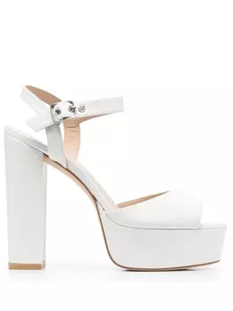 Stuart Weitzman босоножки на платформе, белый