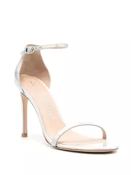 Stuart Weitzman босоножки Nudistsong 110, серебряный