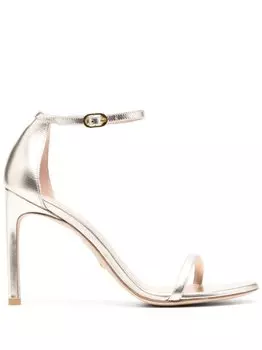 Stuart Weitzman босоножки с открытым носком, золотистый