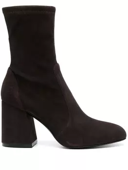 Stuart Weitzman ботильоны Flareblock 85, коричневый