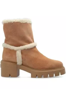 Stuart Weitzman ботильоны Lennox 70, коричневый