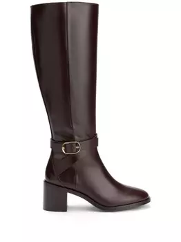 Stuart Weitzman ботинки Esme Belted на молнии 60 мм, коричневый