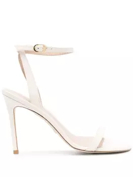 Stuart Weitzman лакированные босоножки, нейтральный цвет