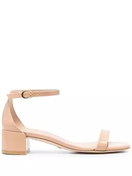 Stuart Weitzman лакированные босоножки, нейтральный цвет