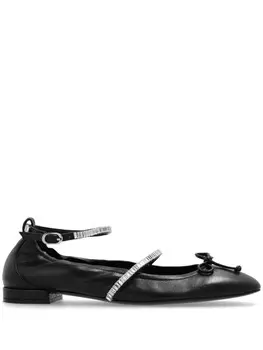Stuart Weitzman туфли-балетки из кожи Стефани, черный