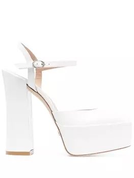 Stuart Weitzman туфли Skyhi 155 на платформе, белый