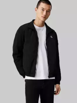 Студенческая куртка Calvin Klein Jeans "PADDED HARRINGTON" с тисненым логотипом, цвет Ck Black