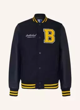 Студенческая куртка из разных материалов Jack&Jones, синий