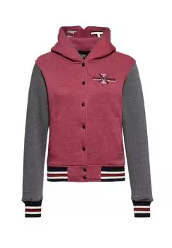 Студенческая куртка с капюшоном 2-в-1 Fast & Curvy QUEEN KEROSIN, красный