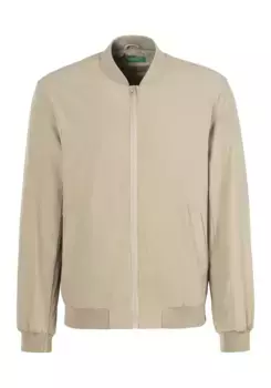 Студенческая куртка United Colors of Benetton с боковыми карманами, бежевый