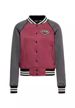 Студенческий пиджак с вышитыми на спине ромбами Queen Kerosin, бургундия