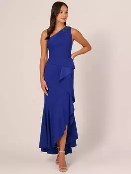 Студийное трикотажное платье макси из крепа Adrianna Papell, цвет Royal Sapphire