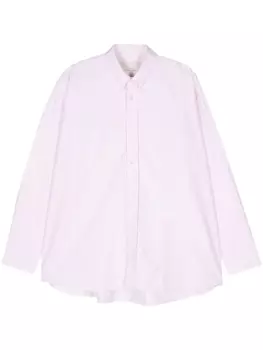 Studio Nicholson рубашка с вышитым логотипом, розовый