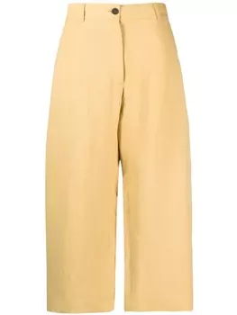 Studio Nicholson широкие брюки с завышенной талией, нейтральный цвет