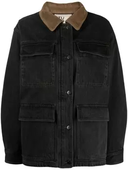 Studio Tomboy джинсовая куртка с вельветовым воротником, серый