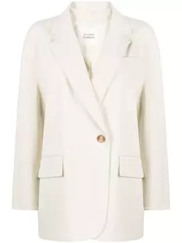 Studio Tomboy однобортный блейзер со смещенной застежкой, белый