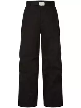STUDIO TOMBOY прямые хлопковые брюки, черный