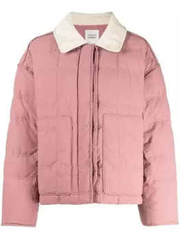 Studio Tomboy стеганая куртка с вельветовым воротником, розовый