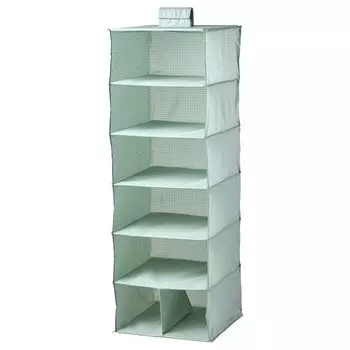 STUK СТУК Модуль для хранения/7 отделений, светлый серо-зеленый, 30x30x90 см IKEA